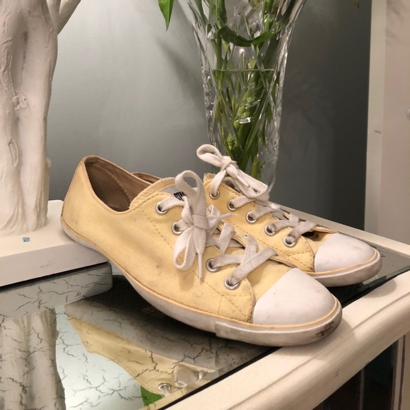 Light Yellow Low Top Converse - Picture 5 of 5